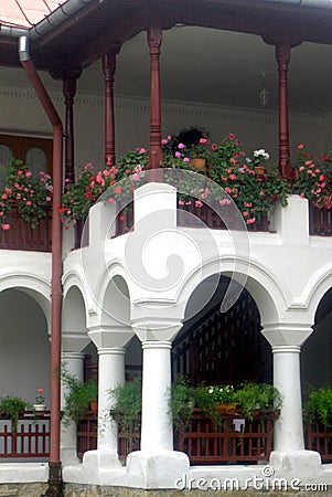 Inside Agapia Monastery, Moldavia Editorial Stock Photo